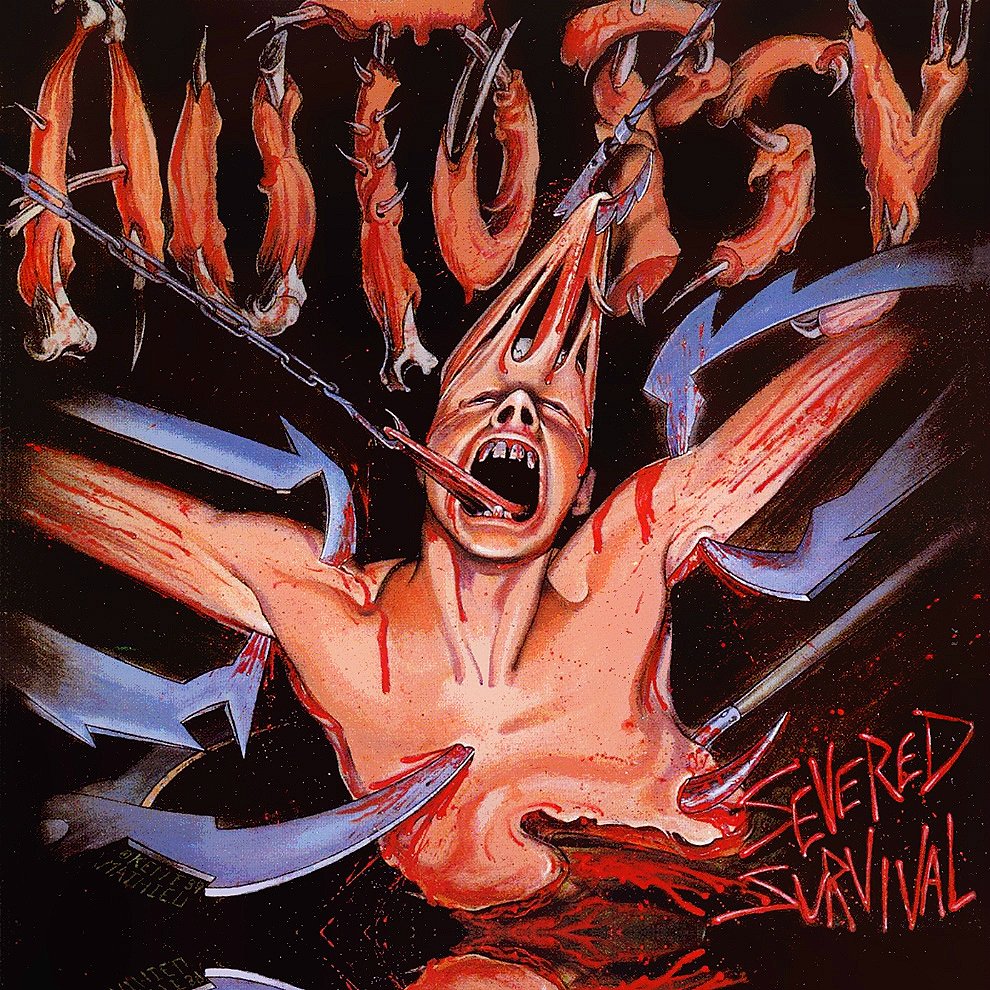 Autopsy – Severed survival (35th Anniversary Edition, Marble vinyl, Red cover)