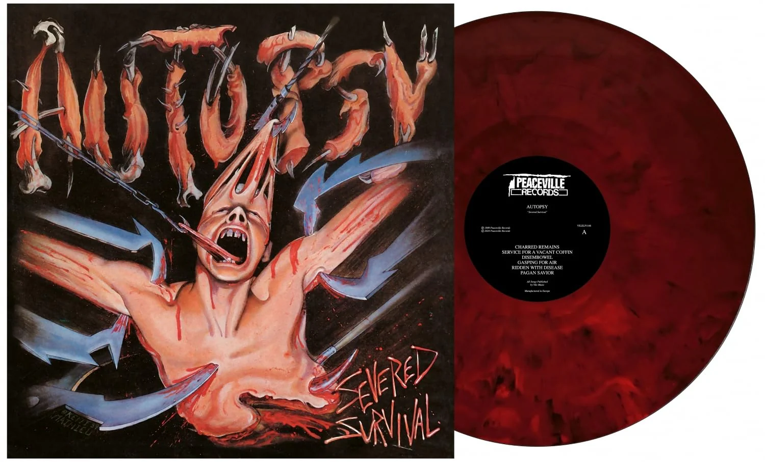Autopsy – Severed survival (35th Anniversary Edition, Marble vinyl, Red cover) - Image 2
