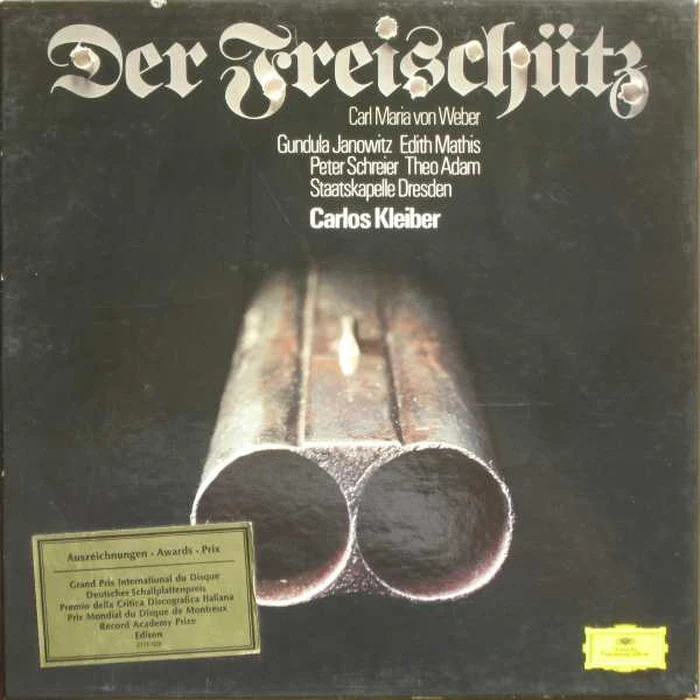 Carl Maria von Weber, Gundula Janowitz, Edith Mathis, Peter Schreier, Theo Adam, Staatskapelle Dresden, Carlos Kleiber – Der Freischütz (3xLP) (E/VG)