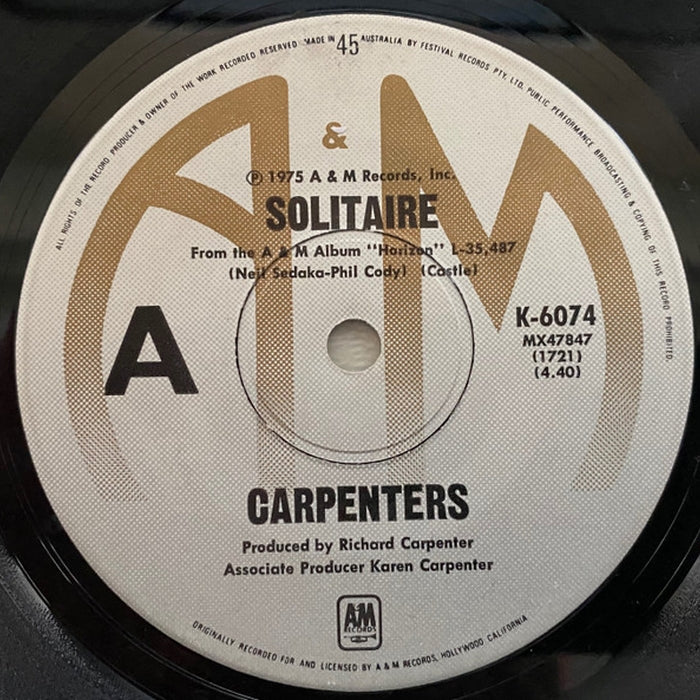 Carpenters – Solitaire (NM/Generic)