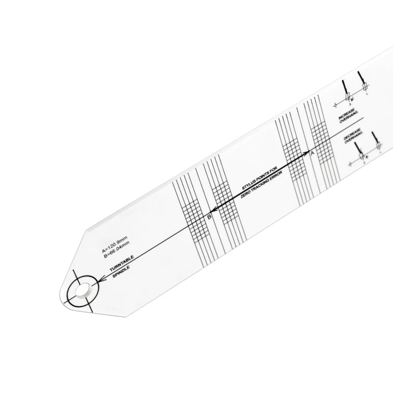 Cartridge Alignment Protractor – Acrylic Turntable Cartridge Setup Tool - Image 4