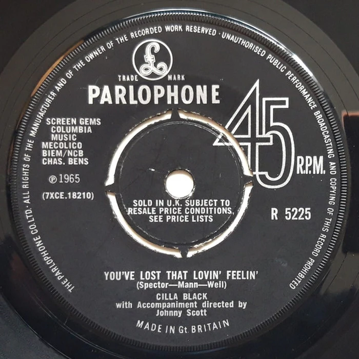 Cilla Black – You've Lost That Lovin' Feelin' (VG+/Generic)