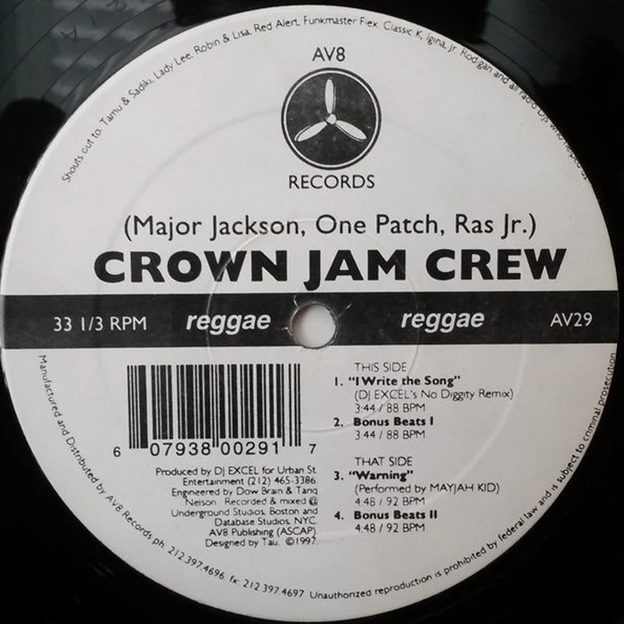 Crown Jam Crew – I Write The Song (VG+/Generic)