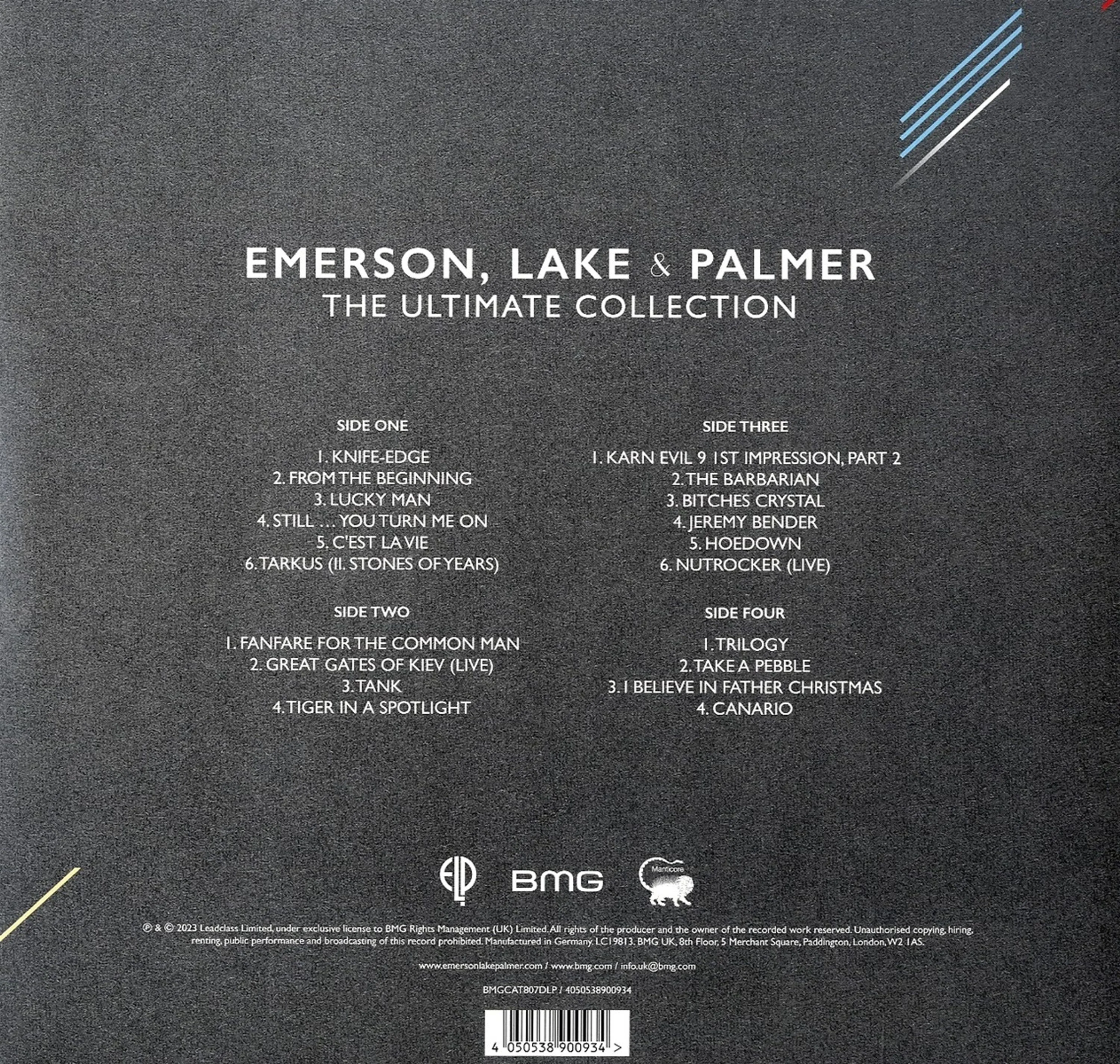 Emerson Lake & palmer – Ultimate collection (2xLP, Crystal Clear Vinyl) - Image 3