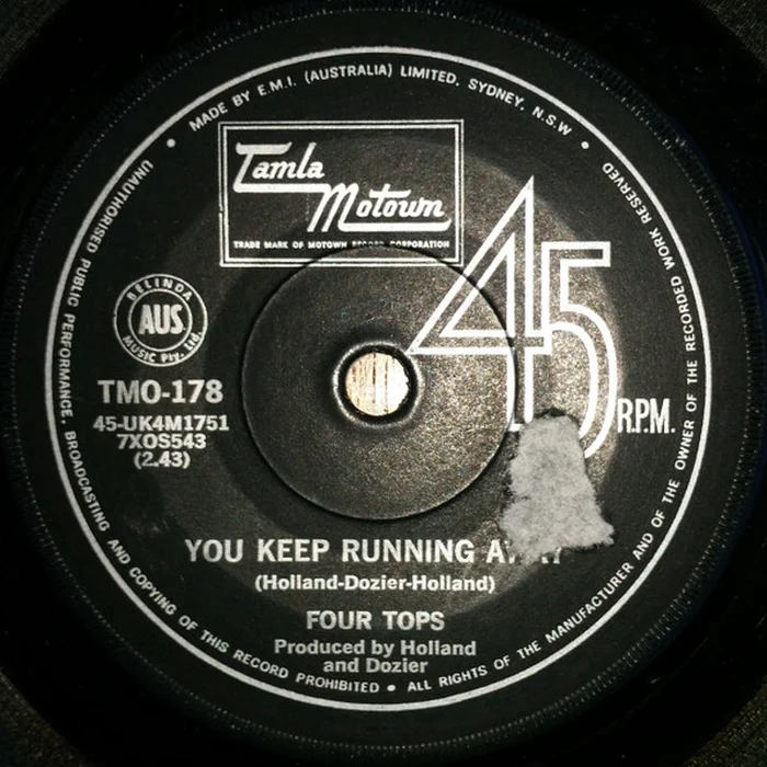 Four Tops – You Keep Running Away (VG+/Generic)