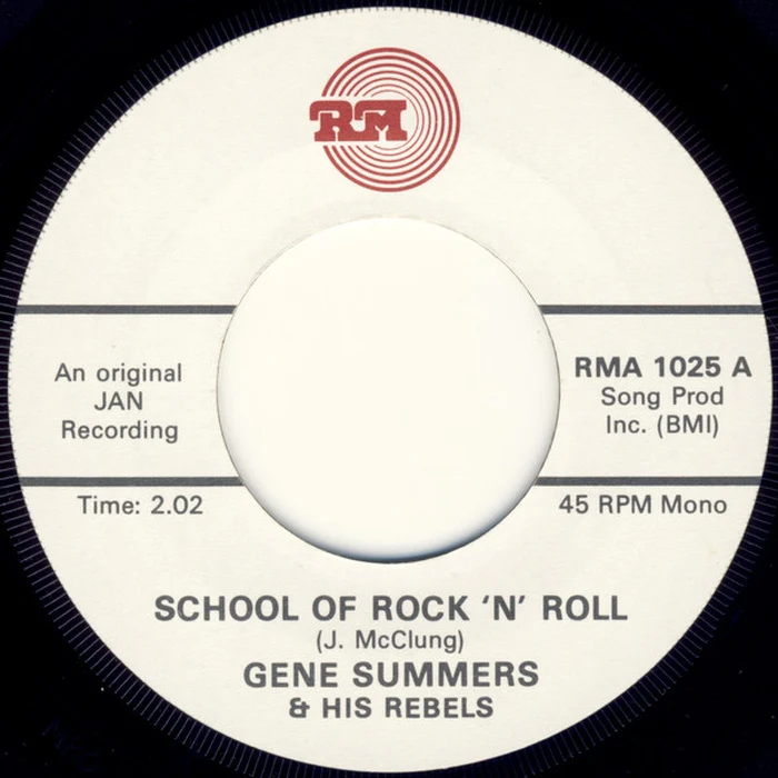 Gene Summers And His Rebels – School Of Rock 'N' Roll / Straight Skirt (VG/Generic)