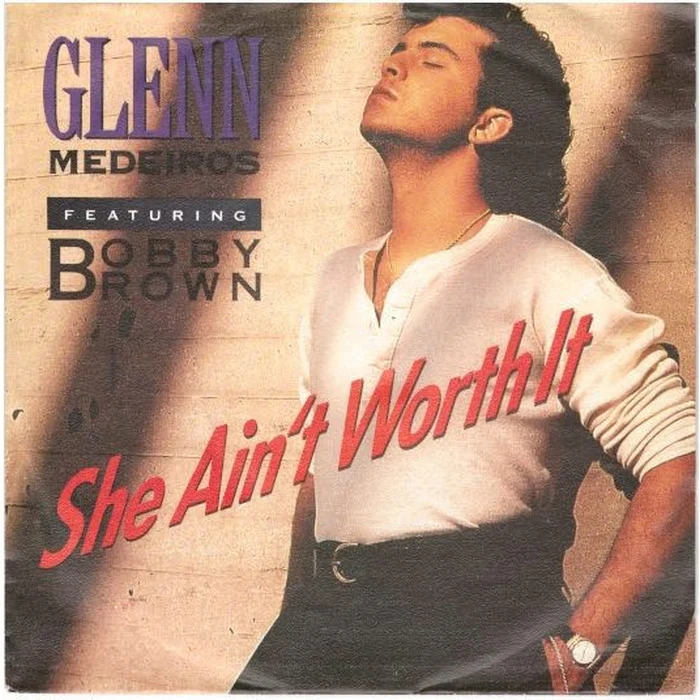 Glenn Medeiros, Bobby Brown – She Ain't Worth It (E/VG+)