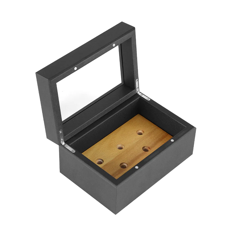 Headshell Storage Box with Glass Lid – Holds 5 Cartridges / Headshells - Image 3