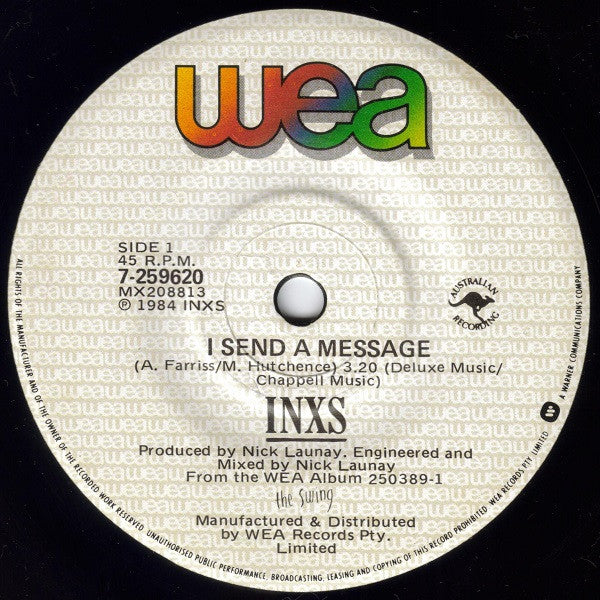 INXS – I Send A Message (VG+/Generic)