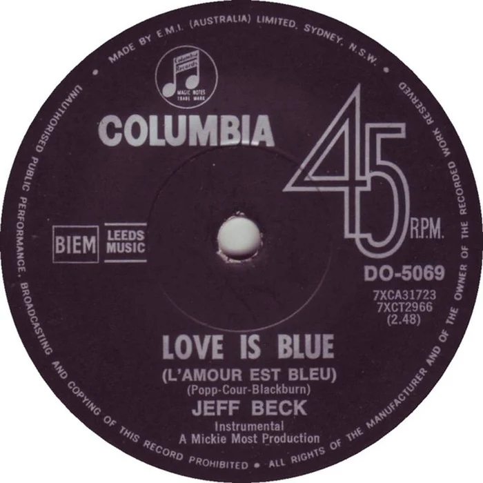 Jeff Beck – Love Is Blue (L'amour Est Bleu) (VG+/Generic)