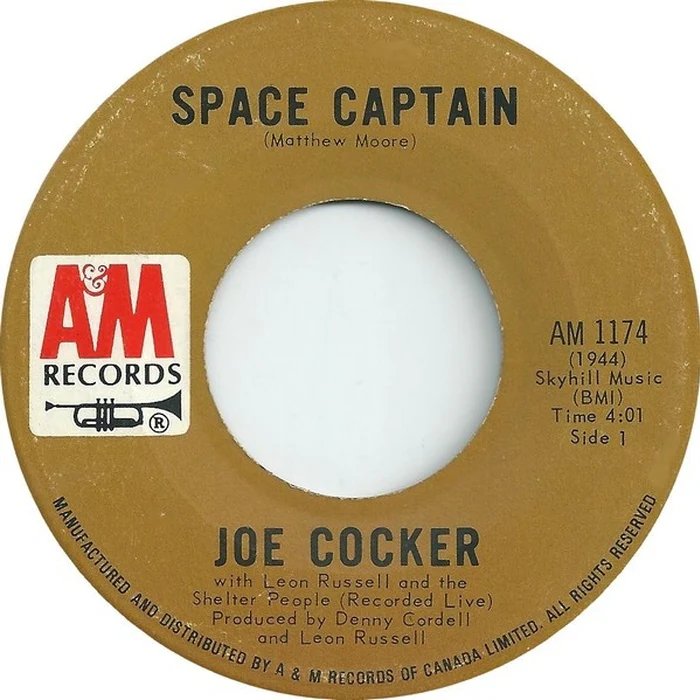 Joe Cocker, Leon Russell, The Shelter People – Space Captain / The Letter (VG/Generic)