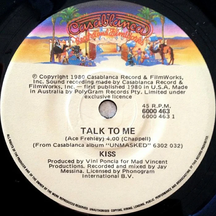 Kiss – Talk To Me (VG+/Generic)