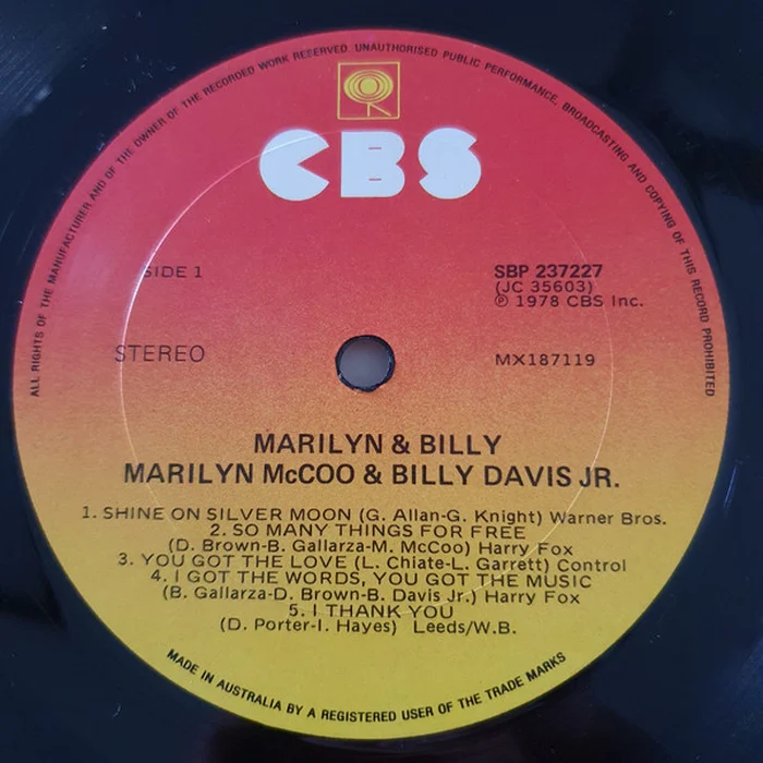 Marilyn McCoo & Billy Davis Jr. – Marilyn & Billy (VG+/VG+)