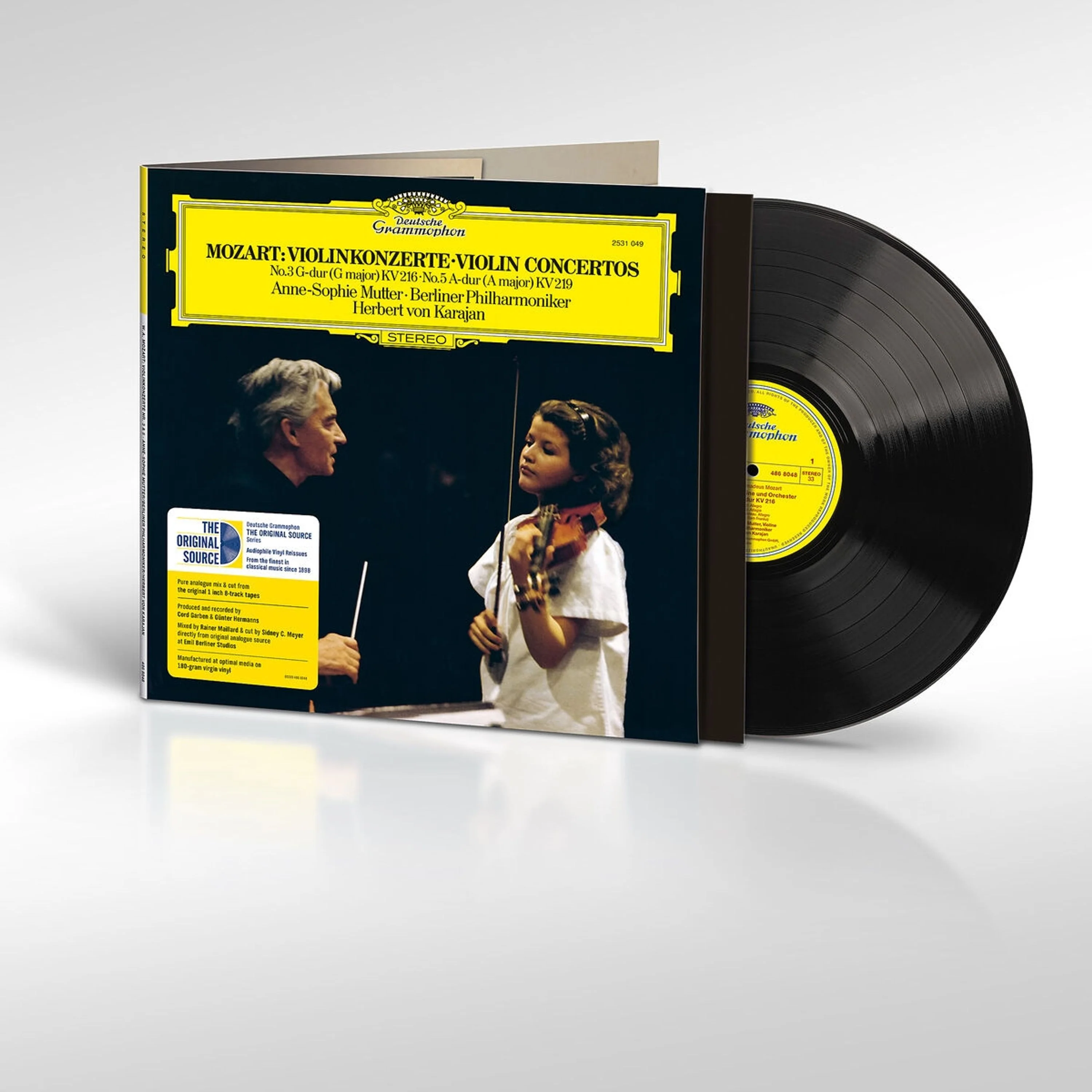 Mutter, Von Karajan, Berlin Philharmonic Orchestra – Mozart: Violin Concertos Nos. 3 & 5 - Image 2