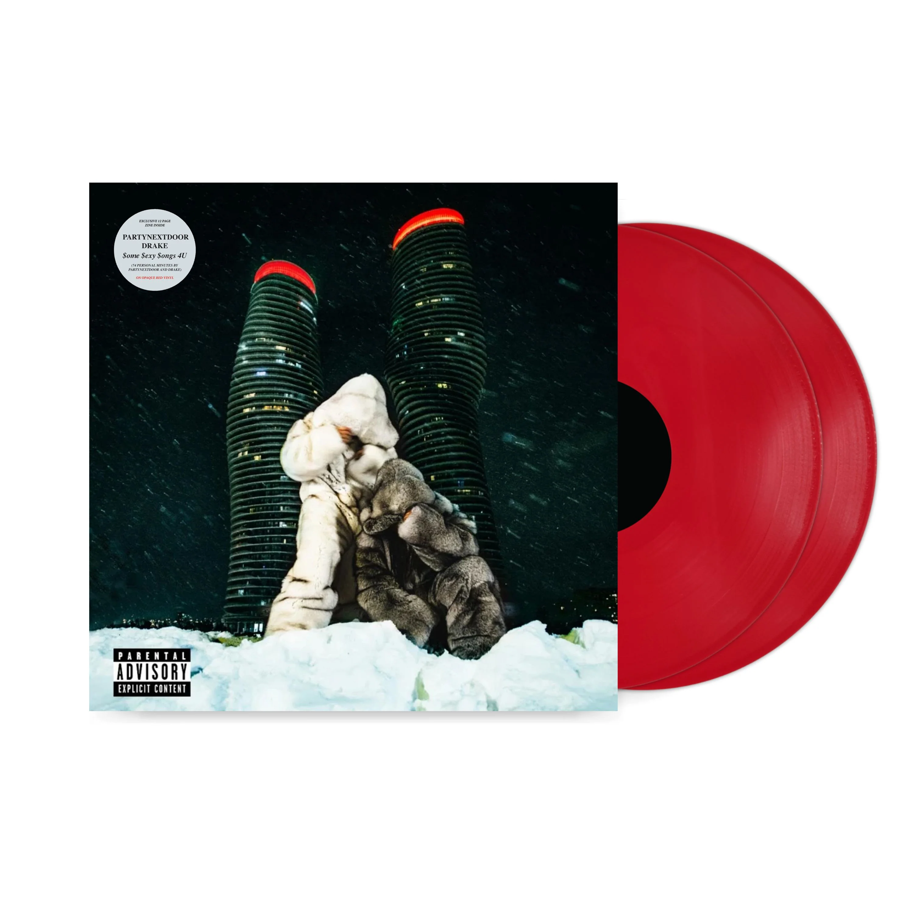 PARTYNEXTDOOR, Drake – $ome $exy $ongs 4 U (2xLP, Opaque Red vinyl) - Image 2