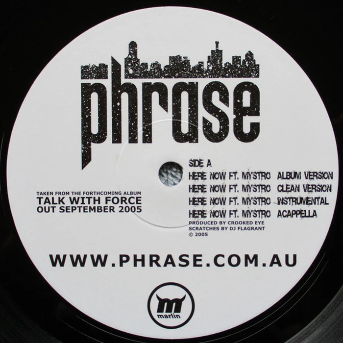 Phrase – Here Now / Talk With Force (VG+/Generic)