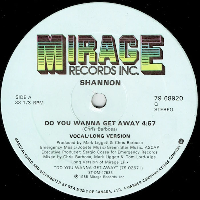 Shannon – Do You Wanna Get Away (VG+/VG+)