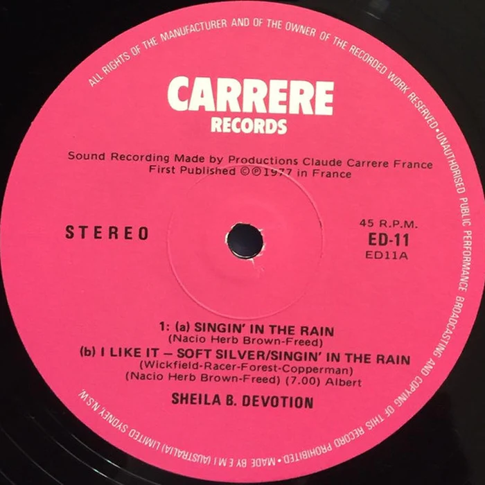 Sheila & B. Devotion – Singin In The Rain (VG+/VG+)