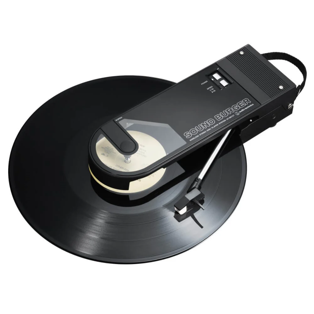Sound Burger - Portable Bluetooth Turntable - AT-SB727 (Black)