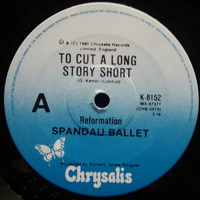 Spandau Ballet – To Cut A Long Story Short (VG+/Generic)