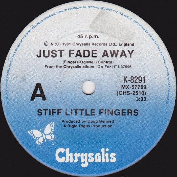 Stiff Little Fingers – Just Fade Away (VG+/Generic)