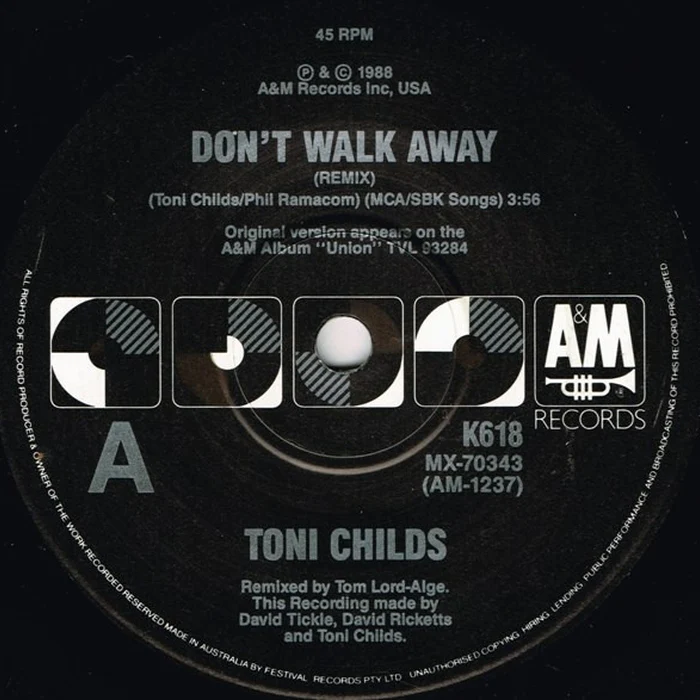 Toni Childs – Don't Walk Away / Stop Your Fussin' (E/Generic)